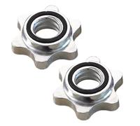 Colliers d'haltères - 2 écrous hexagonaux pour haltères - Collier de serrage en fer | Système de fixation sécurisé avec clip d'haltère de 2,5 cm - Anneau de sécurité pour levage lourd - Accessoire de