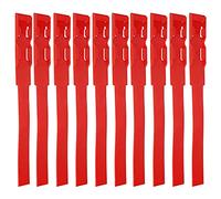 Colliers d'identification du bétail |10 bandes d'identification du bétail de ferme |Anneaux de marquage d'animaux en plastique robuste/étiquettes d'oreille de vache/fournitures (Rouge)