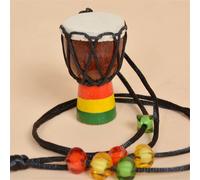 Colliers D'instruments, Tambour Djembé, Mini Pendentif, Tambour Africain, Tambours À Main Classiques En Bois, Collier Tambours Et Percussions