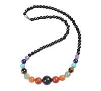 Colliers En Cristal Des 7 Chakras pour Femmes et Hommes,Pierres Précieuses Naturelles,Collier de Perles,Cristaux Énergétiques Reiki,Chaîne,Méditation,Yoga,Équilibre,Bijoux Cadeaux,50 Cm/20'',Ob