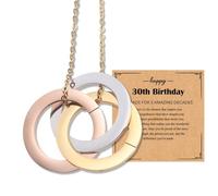 Colliers en forme de cercles, cadeaux d'anniversaire pour femme, cadeaux d'anniversaire pour 30e, 40e, 50e, 60e, 70e anniversaire, cadeau de fête des mères, cadeau pour fille de la part de maman