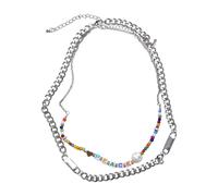 colliers femme Urban Classics Peace Bead Layering (x2) ArgentÃ© TU