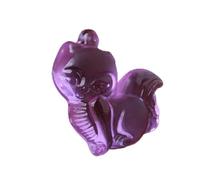 Colliers Feng Shui Amethyst richesse Collier Fox Pendant charme guérison Chakra Crystal Amulet Lucky Wealth Ward Off Evil Spirits Sweater Chaîne ATTRING MARY MENS MEN FEMMES, PURPLE (COULEUR: PURPLE)