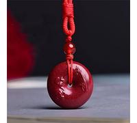 Colliers Feng Shui Cinnabar Richelle Collier Authentic Jade Pendant Guérison Chakra Crystal Lucky Wealth Ward Off Evil Elai Sweater Chain Inspirational Gift For Women Men, Mace (Couleur: Sword)