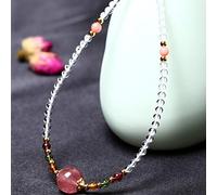Colliers Feng Shui White Crystal richesse Collier Amethyst Charme guérison Chakra Crystal Amulet Lucky Wealth Ward Off Evil Spirits Chain de pull attire de la richesse Mentes Men Femmes, Amethyste