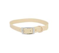 Colliers for Chiens XS/S/M/L/XL, Collier réglable en PVC for Animaux de Compagnie, Couleur Bonbon(Beige,M Neck 28-38cm)