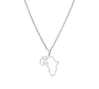 Colliers for femmes, collier pendentif carte africaine berbère for femmes hommes - Collier carte africaine collier pendentif berbère collier pendentif unisexe bijoux hip hop for hommes et femmes cadea