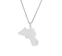 Colliers for femmes, collier pendentif carte du Kurdistan for femmes et hommes - 316L Collier pendentif carte du Kurdistan Colliers de carte de contour de mode Pendentif délicat du Kurdistan Cadeau de