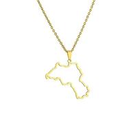Colliers for femmes, collier pendentif carte du Kurdistan for femmes et hommes - 316L Collier pendentif carte du Kurdistan Colliers de carte de contour de mode Pendentif délicat du Kurdistan Cadeau de