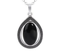 Colliers Goutte D'Eau Pour Femmes Et Hommes | Pendentif Ovale En Cristaux Naturels Avec Breloque Chaîne En Argent Tour De Cou En Perles De Pierres Précieuses Méditation Yoga Équilibre Bijoux Cad