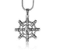 Colliers Hommes, Collier Boutique Pendentif Gouvernail et Steeawheelfashion Steel Rock Jewelry/a/OneSize