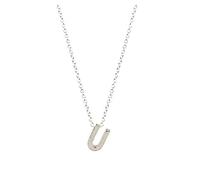 Colliers Initiales Colliers Plaqué Or Initiale Colliers AZ 26 Alphabet Lettre Dainty Colliers for Femmes Colliers Simple Couche Colliers Lune Or Accessoires (Color : U)