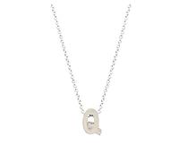 Colliers Initiales Colliers Plaqué Or Initiale Colliers AZ 26 Alphabet Lettre Dainty Colliers for Femmes Colliers Simple Couche Colliers Lune Or Accessoires (Color : Q)