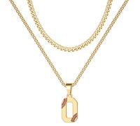 Colliers initiales de baseball cadeaux pour garçons et hommes, en acier inoxydable superposés argentés, dorés, noirs, colliers pour garçons, bijoux à maillons cubains, collier de baseball, cadeaux