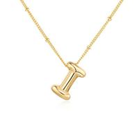 Colliers initiaux pour femmes filles Collier pendentif lettre A-Z plaqué or 14 carats Colliers monogrammes Bijoux initiaux de l'alphabet Collier délicat et tendance avec lettre initiale (Oro-I)