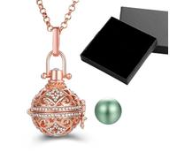 Colliers Longs pour Femme, Diffuseur D'aromathérapie pour Huiles Essentielles Pendentif Attrape rêves Plaqué Argent Diffuseur Bohème Cadeau D'anniversaire Femme Collier d'ange en Acier Inoxydable doré