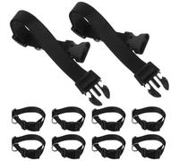Colliers Lot de 10 pour Moutons Réglables en Polyester Noirs