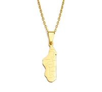 Colliers Pendentif Carte De Madagascar Avec Nom De Villes - Classique Ethnique Afrique Malgache Colliers Charme Bijoux Patriotiques, Hip Hop Nouveauté Tendance Accessoires Femmes Hommes Cadeau Uniqu