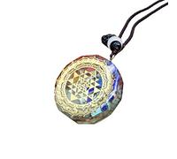 Colliers, pendentif d'énergie 7 chakras, pierre d'équilibrage de yoga, de méditation, bijoux cadeau - Multicolore