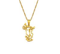 Colliers Pendentif Mayotte Pour Femmes Filles, Bijoux Mamoudzou Mahore, Accessoires Géométriques Vintage Ethniques, Carte De Région Unisexe Tendance Mariage Hiphop Chaîne Réglable Cadeau Pat