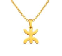Colliers Pendentif Symbole Des Berbères D'Afrique - Jaune/Blanc/Rose Rouge Bijoux De Style Kabyle Berbère Africain Collier D'Amitié Pour Femmes Hommes Bijoux Cadeau De Fête De Vacances, Jaune, 45