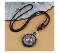 Colliers Pendentif Thangka en ébène Lotus Fait à la Main Vintage;Collier Baoluo Paon Népalais Collier Dames Hommes Bijoux Chanceux (Size : 11)
