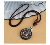Colliers Pendentif Thangka en ébène Lotus Fait à la Main Vintage;Collier Gourde Paon Collier népalais for Dames et Hommes Bijoux Porte-Bonheur (Size : 2)