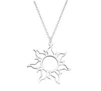 Colliers pendentifs totem ethnique du soleil collier en acier inoxydable pour charmer les femmes, bijoux d’anniversaire pour les colliers pour femme