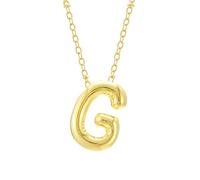 Colliers Perles Bâtons Colliers Organisateur Bijoux Bubble Letter Necklace Gold Initial Necklaces For Women Trendy Chunky Charm Pendant Necklaces Gold Jewelry Bijoux Colliers Bâtons (G, One Size)