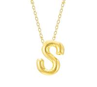 Colliers Perles Bâtons Colliers Organisateur Bijoux Bubble Letter Necklace Gold Initial Necklaces For Women Trendy Chunky Charm Pendant Necklaces Gold Jewelry Bijoux Colliers Bâtons (S, One Size)