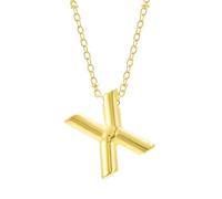 Colliers Perles Bâtons Colliers Organisateur Bijoux Bubble Letter Necklace Gold Initial Necklaces For Women Trendy Chunky Charm Pendant Necklaces Gold Jewelry Bijoux Colliers Bâtons (X, One Size)