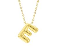 Colliers Perles Bâtons Colliers Organisateur Bijoux Bubble Letter Necklace Gold Initial Necklaces For Women Trendy Chunky Charm Pendant Necklaces Gold Jewelry Bijoux Colliers Bâtons (E, One Size)