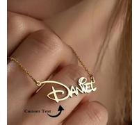 Colliers personnalisés avec nom pour femmes en acier inoxydable. Pendentif personnalisé avec n'importe quel nom en police cursive. Collier ras-du-cou. Bijou , mode automne, décontracté, vintage, argen