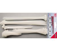 COLLIERS PLASTIQUES BLANCS - ASSORTIMENT DE 250 COLLIERS