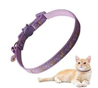 Colliers pour chat Luna et Étoile, Collier pour chat Breakaway - Collier pour chat amovible | Collier de chat réglable confortable en nylon avec sonnette pour petits chats, bouchon