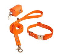 Colliers pour chiens pour animaux de compagnie - Ensemble de collier et laisse pour chien | Colliers réglables pour animaux de compagnie avec porte-sacs à déjections canines pour petits chiens