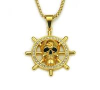 Colliers pour femme, collier tendance avec pendentif tête squelette incrustée de zircons, collier charmant pour homme, accessoire Hip Hop Punk