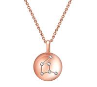 Colliers pour Femmes Filles Cristal Rose 925 Constellation Balance Horoscope Collier Astrologie 12 Constellation Horoscope Signe Astrologie Zodiaque Étoile Collier Cadeaux d'anniversaire pour
