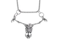 colliers pour femmes, pendentif de crâne de crucifixion gothique, collier de démon bondage, joaillerie de type exorciste pour hommes punk motard
