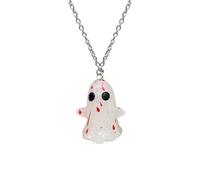 Colliers pour filles Halloween Collier 3D Stéréo Lumineux Citrouille Maïs Bonbons Pendentif Collier Ornements d'Halloween Personnalisables, 3.3x2.1cm, Résine