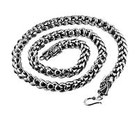 Colliers pour hommes S925 Collier de charme en argent sterling Dominateur Dragon Double têtes Échelle-Chaîne Pure Argentum Bijoux de cou pour hommes