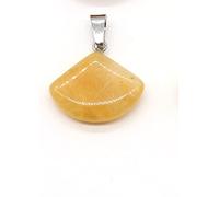 Colliers Pour Pièrres Naturelles Femme Forme De Secteur Jaspe Jaune Collier En Pierre Naturelle (Un) Cristal De Chakras Simples Collier Pendentif En Pierres Précieuses Bijoux Cadeau Saint Valentin