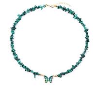 Colliers Pour Pièrres Naturelles Femme Pierres Concassées Malachite Collier En Pierre Naturelle Déclaration Simple Chakras Cristal Papillon Pendentif Collier Saint Valentin Bijoux Cadeau Pour Hom