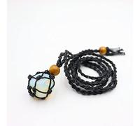 Colliers Pour Pièrres Naturelles Femme Réglable Filet Noir Poche Opale Collier En Pierre Naturelle Délicat Yoga Chakras Cristal Pendentif Collier Saint Valentin Bijoux Cadeau Pour Hommes Et Femme