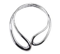 Colliers ras du cou à dos ouvert, collier avec pendentif en forme de goutte d'eau, colliers en alliage de zinc pour femme, décolleté irrégulier exagéré, accessoires de bijoux pour fête et concert, 10