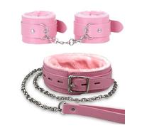 Colliers ras du cou en cuir velours gothique avec chaîne détachable, laisse en corde pour petit animal (rose)