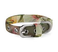 Colliers réglables pour animaux de compagnie de petite et moyenne taille - En tissu Oxford - Bouquet de fleurs - Collier personnalisé pour chat et chien