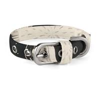 Colliers réglables pour animaux de compagnie de petite et moyenne taille en tissu Oxford noir et blanc Art Soleil Lune Galaxie Collier personnalisé pour chat et chien