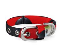 Colliers réglables pour animaux de compagnie de petite et moyenne taille en tissu Oxford rouge imprimé coccinelle collier pour animal de compagnie collier personnalisé pour chat et chien
