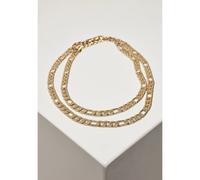 Urban Classics Unisex Figaro Layering Necklace gold, one size